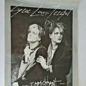 GENE LOVES JEZEBEL Immigrant Poster VINTAGE 1985 RARE New Wave Goth 30" x 20"